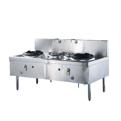 High efficiency and energy-saving gas double fry double tail fry stove